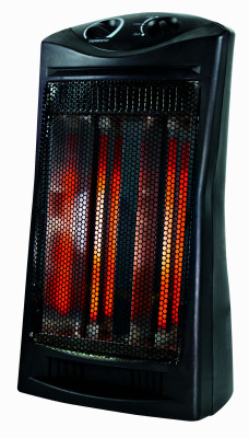 Quartz Infrared Tower Heater, Thermostat, Black
