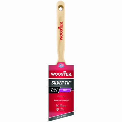 Silver Tip Angle Sash Paint Brush, 2.5-In.
