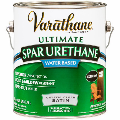 Outdoor Crystal Clear Spar Urethane, Satin, 1-Gallon (2 pieces)