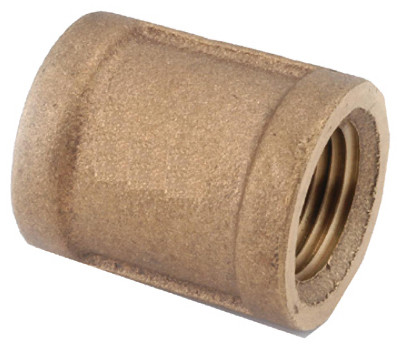 Pipe Coupling, Lead Free Rough Brass, 1/4 In.