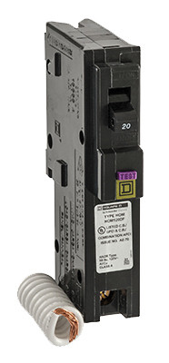 Homeline Single Pole Circuit Breaker, 20 Amps