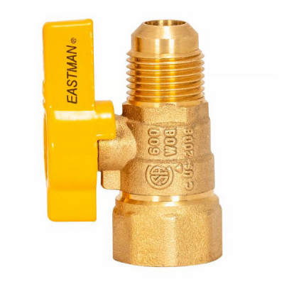 Flare Brass Gas Ball Valve, 1/2 In. OD Flare x 1/2 In. FIP