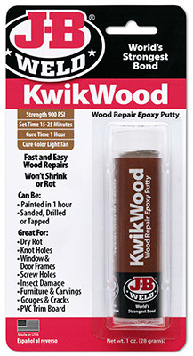 KwikWood Hand-Mixable Epoxy Putty, 1-oz.