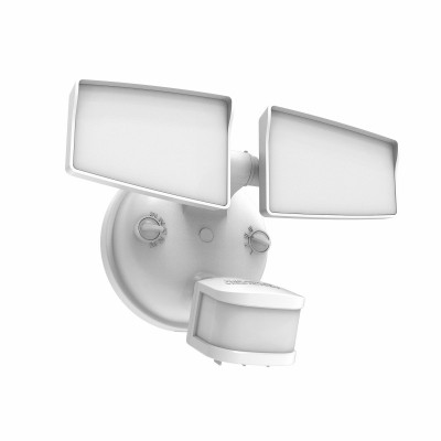 LED motion flood light in White with selectable lumen and color temperature