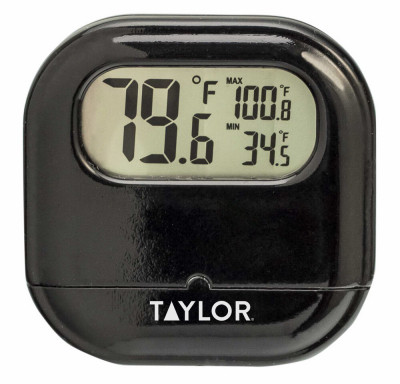 Digital Indoor/ Outdoor Thermometer, Suction Cup Mount, Black