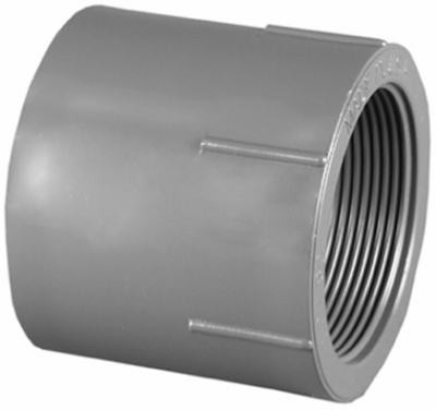 Schedule 80 PVC Slip x FPT Female Adapter, 1-1/2 In.