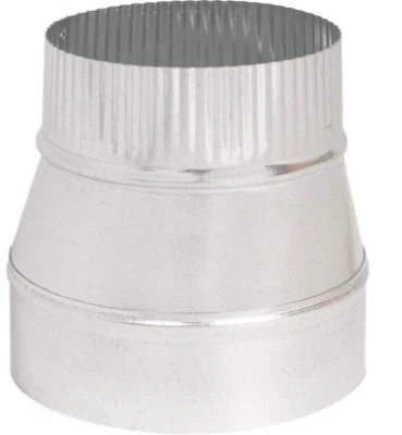 HVAC Duct Pipe Galvanized Taper Reducer, 8 x 6 In., 24-Gauge