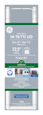 T8 LED U-Shape Light Bulb, 15 Watt, 22.5 In. (3 pieces)