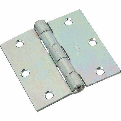 Tight Pin Hinge, Zinc, 3-1/2 x 3-1/2 In.