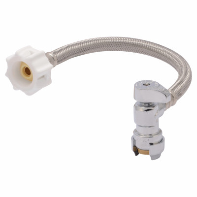 Toilet Connector, Click Seal, 1/2 x 7/8 x 12 In.