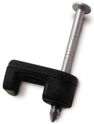 Low-Voltage Cable Staple, Black, 3/16-In., 100-Pk.