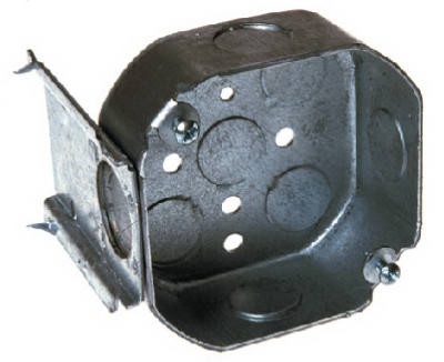 J Bracket Octagon Electrical Box, 4 x 1-1/2 In. Deep