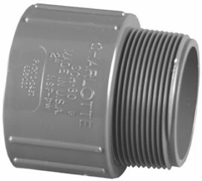 Schedule 80 PVC Slip x MPT Male Adapter, 1/2 In.