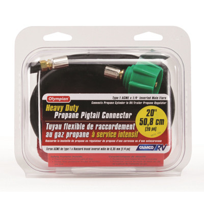 Pigtail Propane Hose Connector, 200,000 BTU, 20 In.