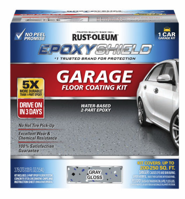 EpoxyShield Resin Garage Floor Paint Kit, Gray