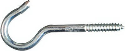 Ceiling Hook, Zinc, #3, 4-1/8 In.
