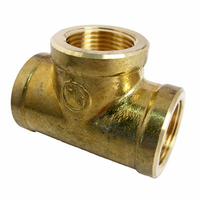 Pipe Fitting, Brass Tee, Lead Free, 3/4 In. FPT
