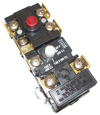 Water Heater Thermostat, Upper, Double Pole, Universal, 240-Volt