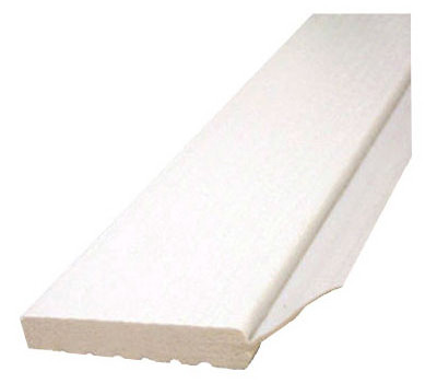 Garage Door Weatherstripping, White PVC, 2 In. x 8 Ft.