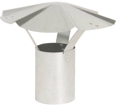 HVAC Duct Pipe Galvanized Round Vent Cap, 4 In.