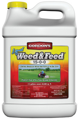 Liquid Weed & Feed, 15-0-0 Formula, Covers 50,000 Sq. Ft., 2.5 Gallon Concentrate