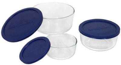 Glass Food Storage Set, 6-Pc. (3 pieces)
