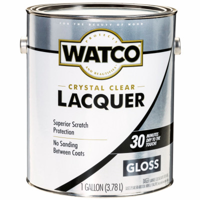 Lacquer Wood Finish, Clear Gloss, 1-Gallon (2 pieces)