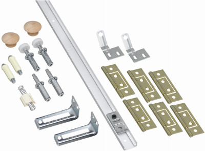 Folding Door Hardware Set, White, 72 In.