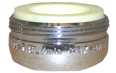 Faucet Aerator, Chrome, 1.8-GPM, 15/16-In. Male x 27