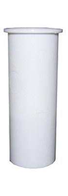 Flanged Kitchen Drain Tailpiece, White PVC, 1-1/2 O.D. x 12 In.