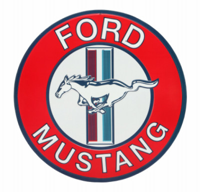 Metal Sign, "Ford Mustang", 12 x 12 In. (4 pieces)
