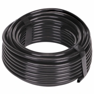 Water Supply Tubing, Black Polyethylene, 1/4-In. x 50 Ft.