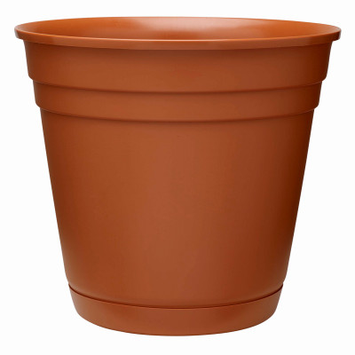 Riverland Planter With Saucer, Terra Cotta Resin, 6 In.