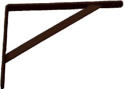 300mm 12-In. Black Heavy-Duty L-Bracket