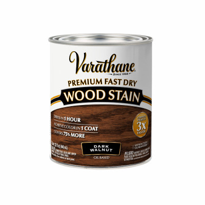 Fast Dry Interior Wood Stain, Oil-Based, Dark Walnut, 1-Qt.