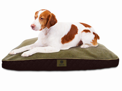 Deluxe Reversible Dog Bed, Removable Taupe/Gray Cover, XL 40 x 30 In.