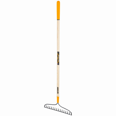 Heavy-Duty Steel Head Bow Rake, 16-Tines