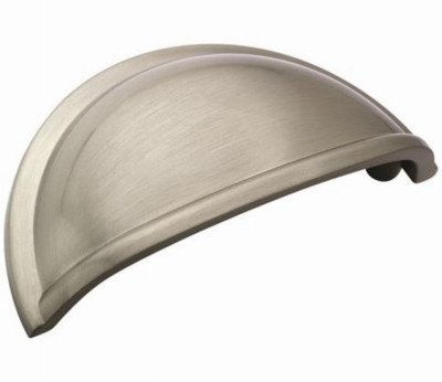 Nickel Cup Cabinet Pull, 3 In., 5-Pk.