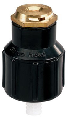 Underground Sprinkler Shrub Head, Brass Nozzle, Half-Circle, 1/2-In. FT