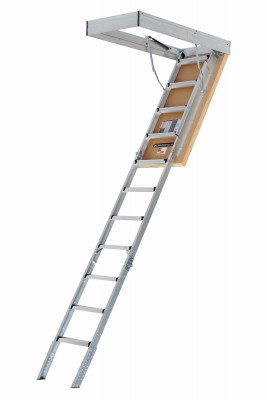 Attic Ladder, Aluminum, 31 x 54 In. Opening