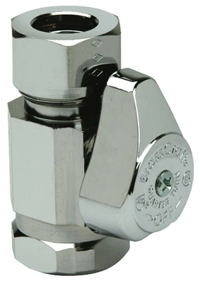Chrome Straight Stop Valve, 1/2 x 7/16-In.