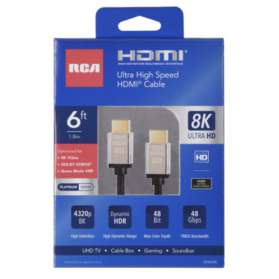 Ultra High Speed HDMI Cable, Black, 6 Ft.