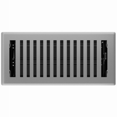 Signature Series Floor Register, Gray Granite Montezuma, Steel, 4 x 10 In.