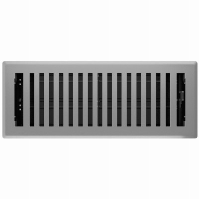 Signature Series Floor Register, Gray Granite Montezuma, Steel, 4 x 12 In.