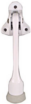 Doorstop, Kick-Down, White, 4 In.