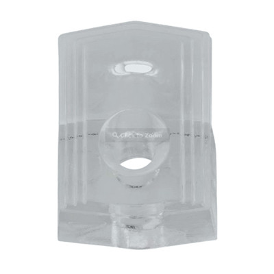Mirror Holder, Clear Plastic, 35-Lb. Load, 1/4 In.