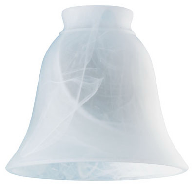 Ceiling Fan Light Shade, Milky White Glass, 4-3/4 In. (6 pieces)
