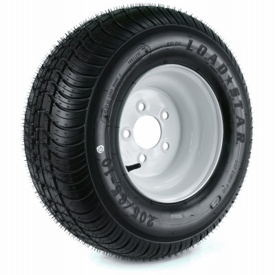 Loadstar Trailer Tire & 5-Hole Wheel (5/4.5), 205/65-10 (20.5X850-10), LRC