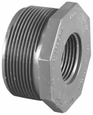 Schedule 80 PVC MPT x FPT Reducer Bushing (Flush Style), 1-1/2 x 1 In.
