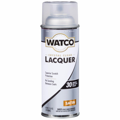Lacquer Wood Finish, Clear Satin, 11.25-oz. Aerosol